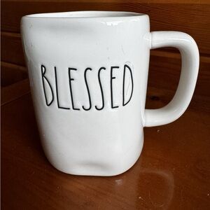 Rae Dunn White 'Blessed' Mug